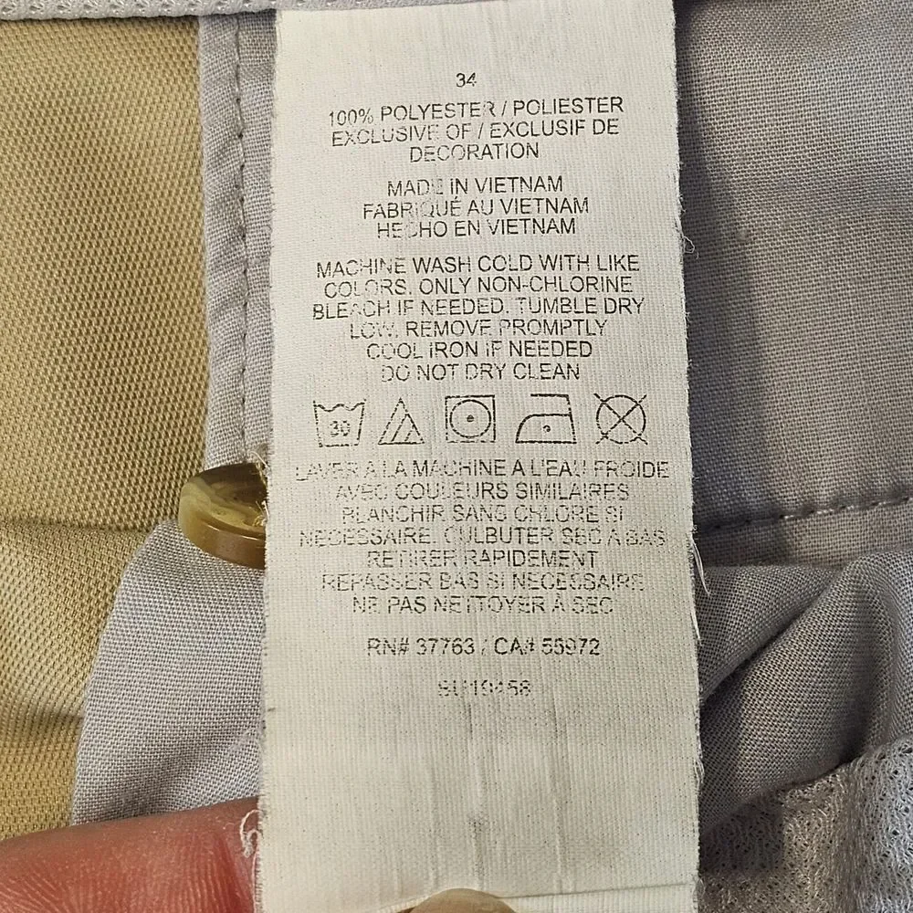 Callaway Golf Performance‎ Stretch Chino Shorts Comfort Flat Beige 36* (*Tag 34)